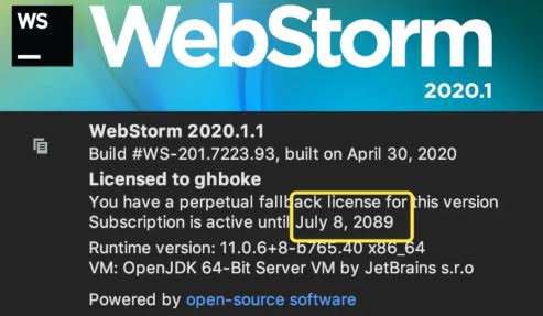 Webstorm激活码【长期更新】Webstorm2020最新破解激活码 