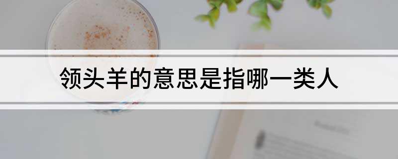 领头羊的意思是指哪一类人