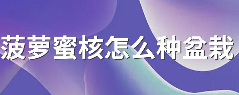 菠萝蜜的核种盆栽的方法_菠萝蜜核怎么种盆栽