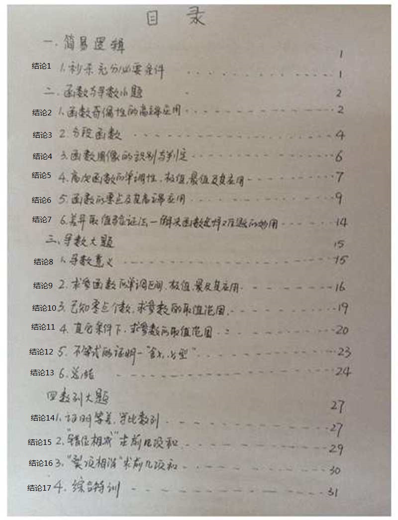 程伟高中数学33条神级结论