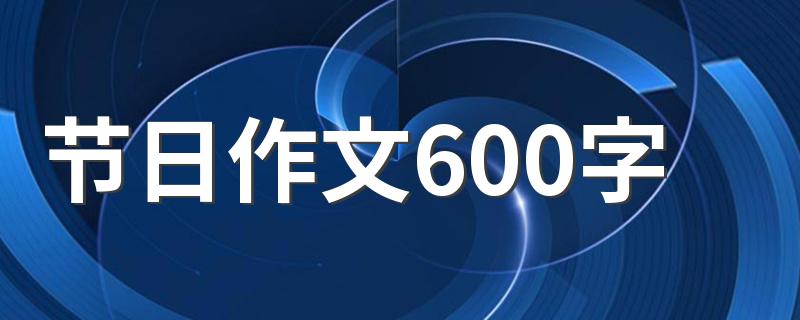 有关节日作文范文_节日作文600字