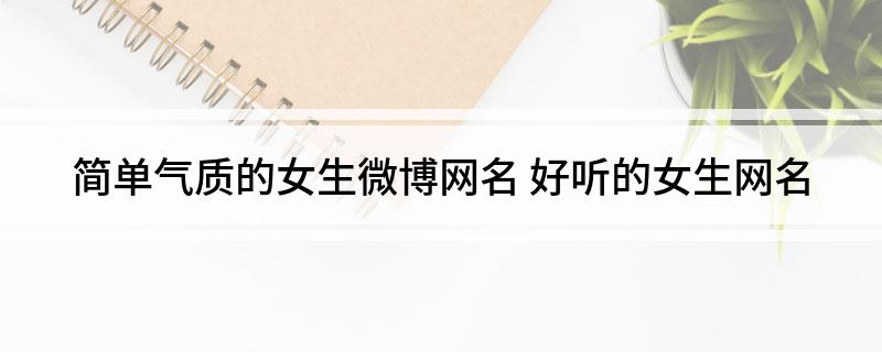 简单气质的女生微博网名