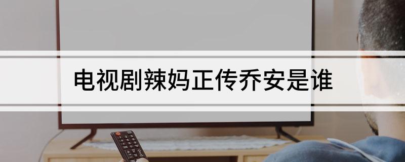 电视剧辣妈正传乔安是谁