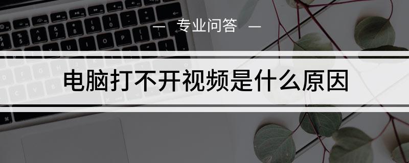 电脑上视频打不开是什么原因