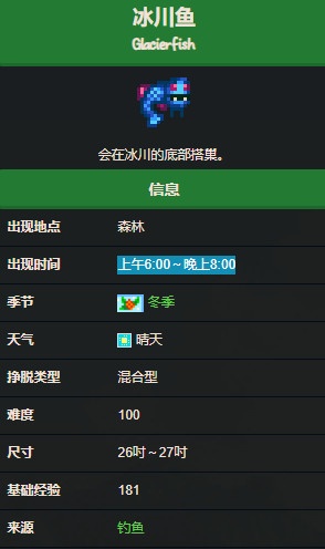 星露谷物语冬季鱼王叫什么