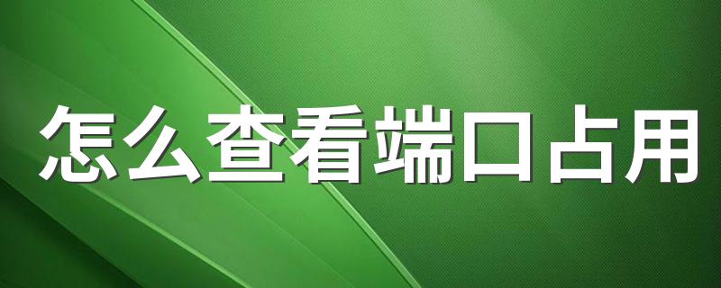 端口占用怎么看_怎么查看端口占用