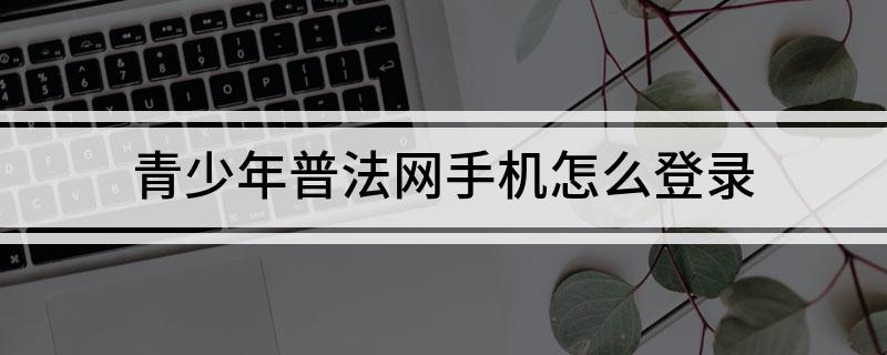 青少年普法网手机怎么登录