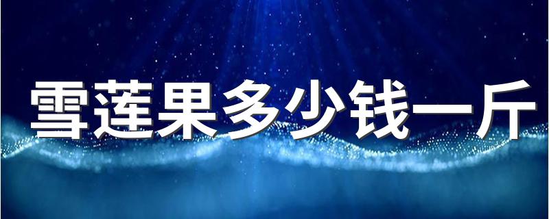 价格很亲民_雪莲果多少钱一斤