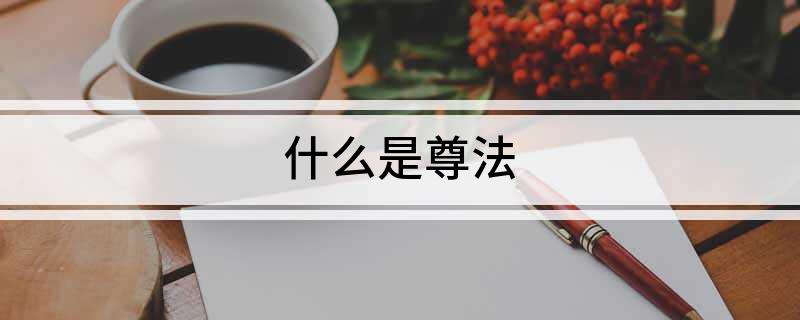 什么是尊法