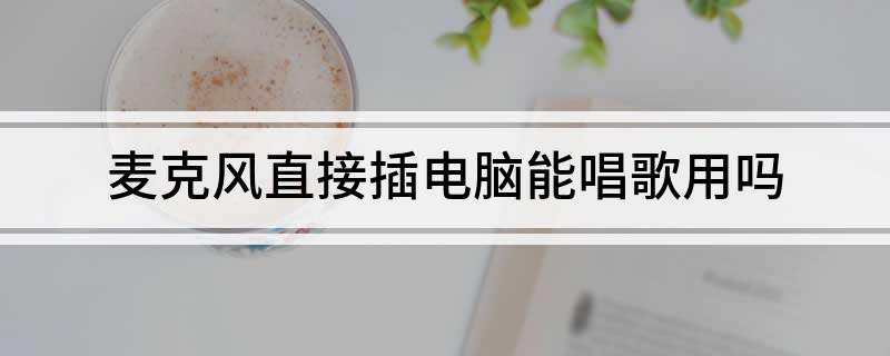 麦克风直接插电脑能唱歌用吗