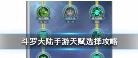斗罗大陆手游天赋怎么加点(斗罗大陆手游天赋加点攻略)