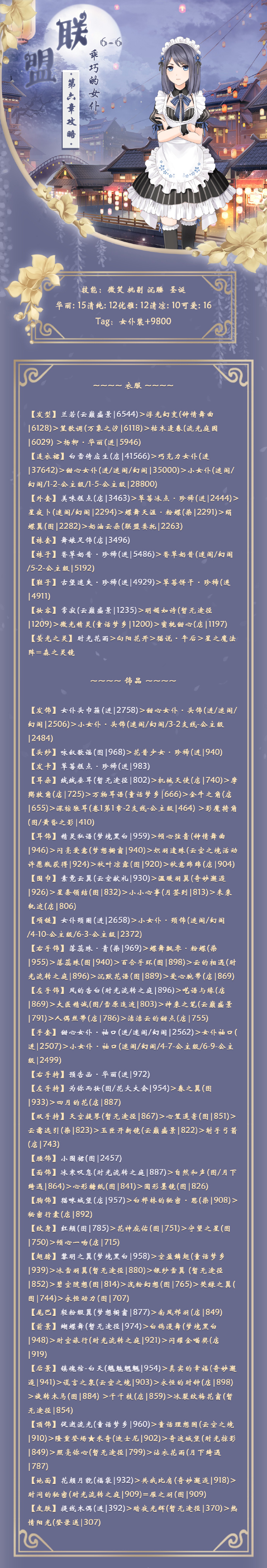 奇迹暖暖联盟委托6-6怎么搭配-联盟委托6-6高分搭配