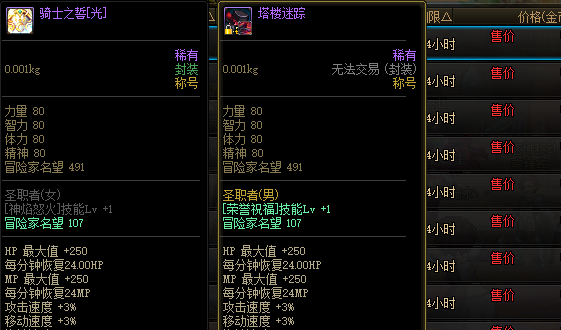 dnf拍卖行可买称号汇总