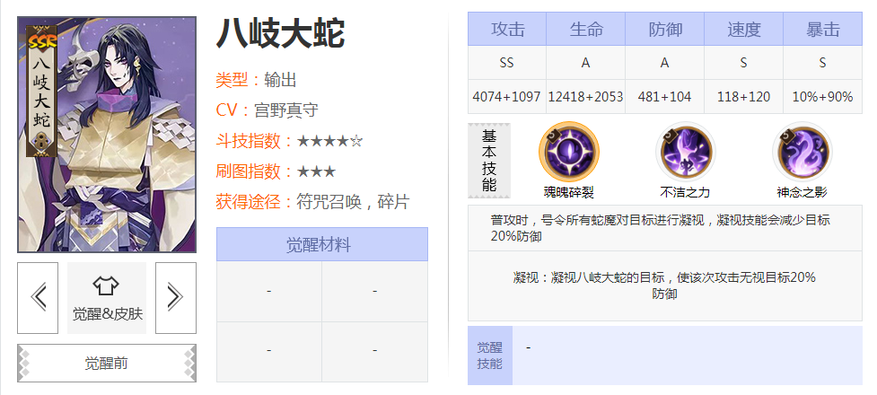 阴阳师八岐大蛇怎么样(阴阳师八岐大蛇介绍)