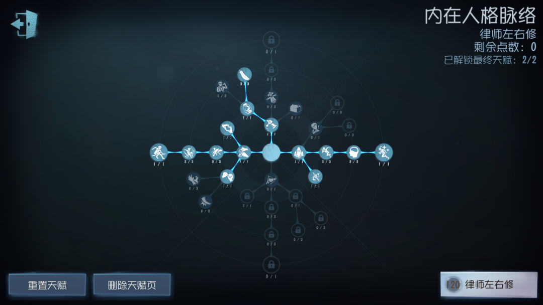 《第五人格》高玩律师天赋加点推荐