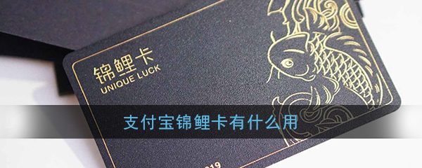 《支付宝》锦鲤卡功能作用介绍