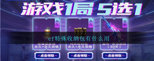 cf特殊收纳包有什么用(cf特殊收纳包作用)