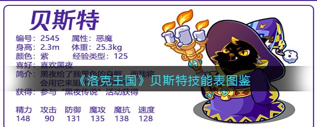 洛克王国贝斯特技能表(贝斯特怎么样/厉害吗)