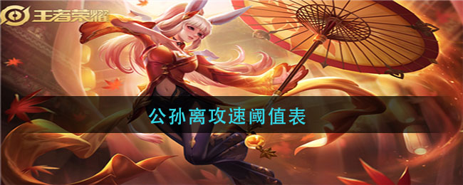 公孙离攻速阈值表