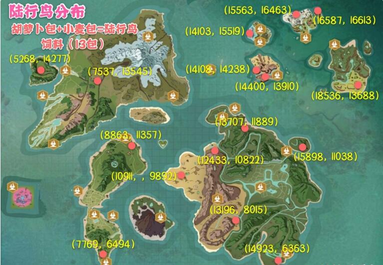 《创造与魔法》2020陆行鸟坐标位置大全