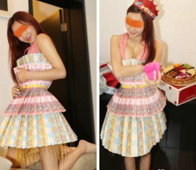 20万连体钞票礼服(坑爹白富美炫富惹争议)