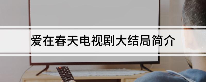 爱在春天电视剧大结局简介