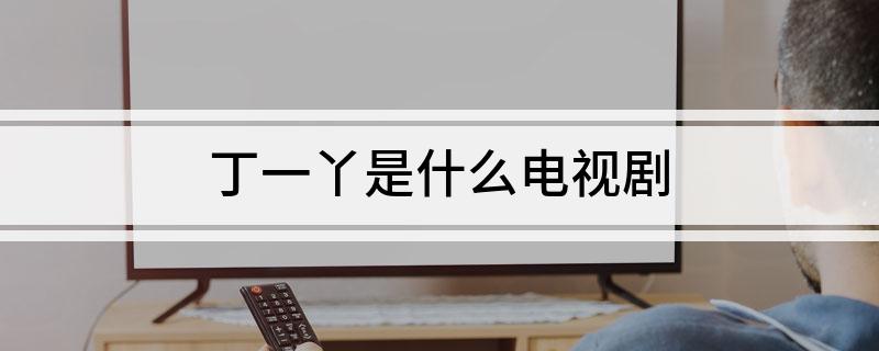 丁一丫是什么电视剧