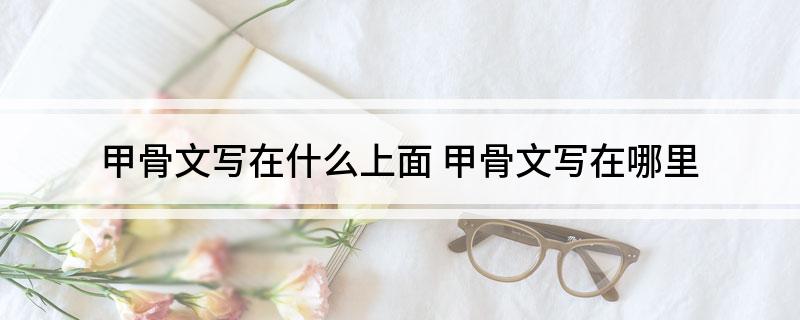 甲骨文写在什么上面(甲骨文写在哪里)