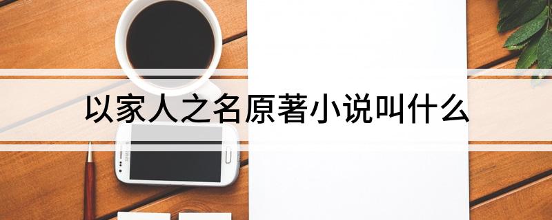 以家人之名原著小说叫什么
