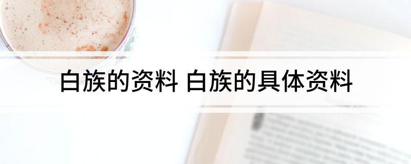 白族的资料(白族的具体资料)