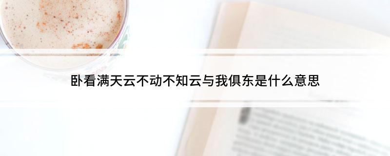 卧看满天云不动不知云与我俱东是什么意思