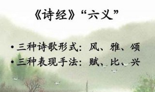 风雅颂赋比兴是什么(风雅颂赋比兴的意思)