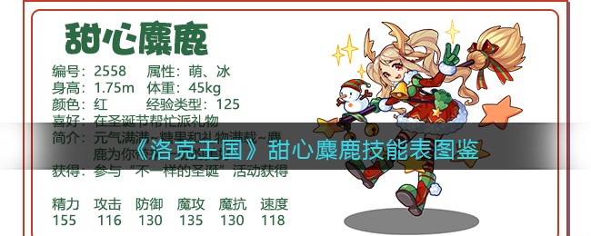 洛克王国甜心麋鹿技能表图鉴(甜心麋鹿怎么样/厉害吗)