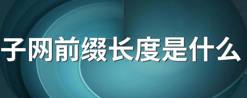 子网掩码默认的长度是什么_子网前缀长度是什么