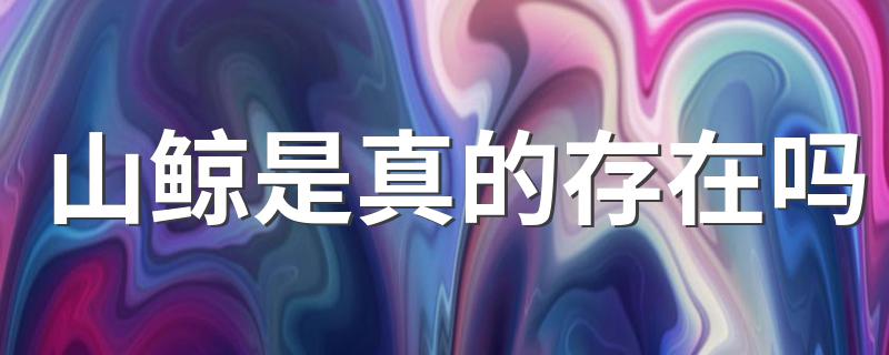 山鲸是真的有吗_山鲸是真的存在吗
