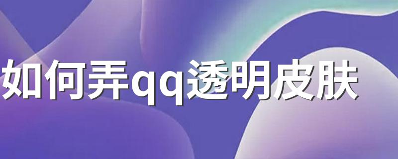 一起看看吧_如何弄qq透明皮肤