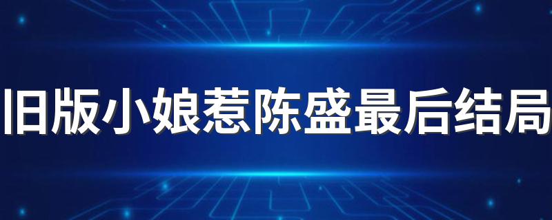 小娘惹陈盛旧版的结局介绍_旧版小娘惹陈盛最后结局