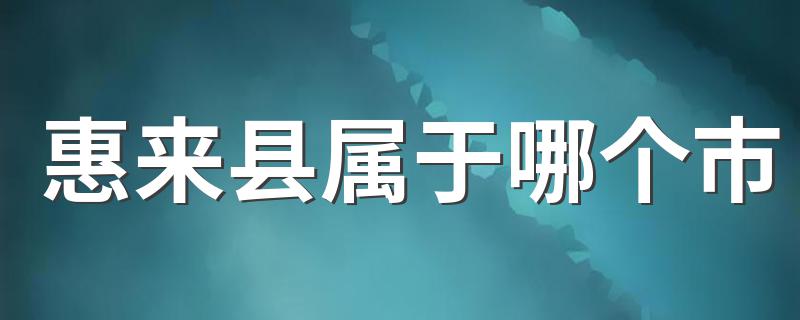 惠来县简介_惠来县属于哪个市
