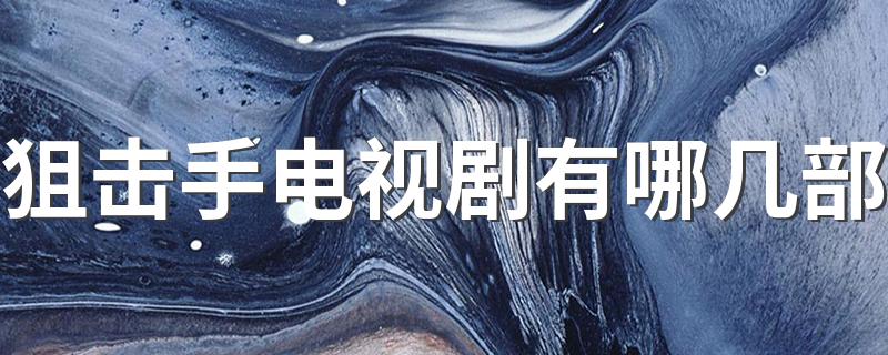 狙击手电视剧介绍_狙击手电视剧有哪几部