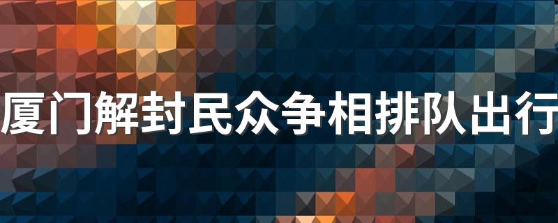 厦门解封民众争相排队出行