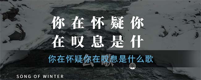 你在怀疑你在叹息是什么歌(抖音你在怀疑你在叹