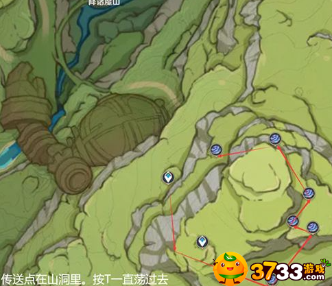 原神树王圣体菇采集路线