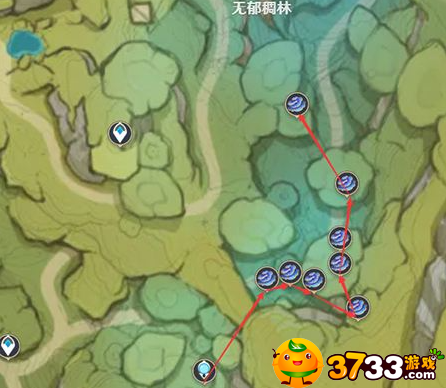 原神树王圣体菇采集路线