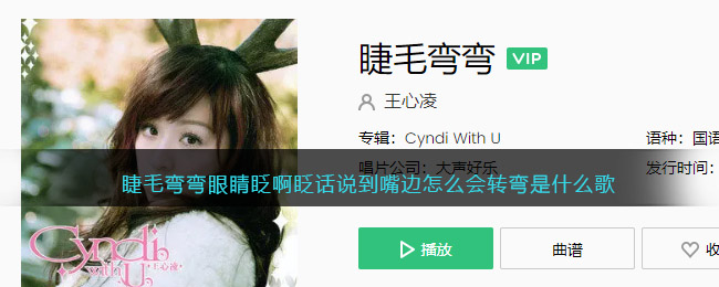 睫毛弯弯眼睛眨啊眨话说到嘴边怎么会转弯是什么歌(王心凌睫毛弯弯歌曲歌词