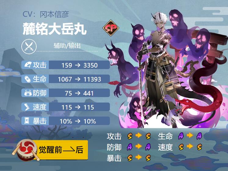 2022阴阳师麓铭大岳丸御魂搭配什么(SP式神麓铭大岳丸御魂搭配2022)