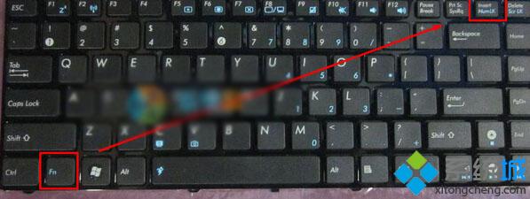 华硕笔记本数字切换