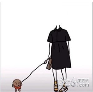 无头小人情侣抠图