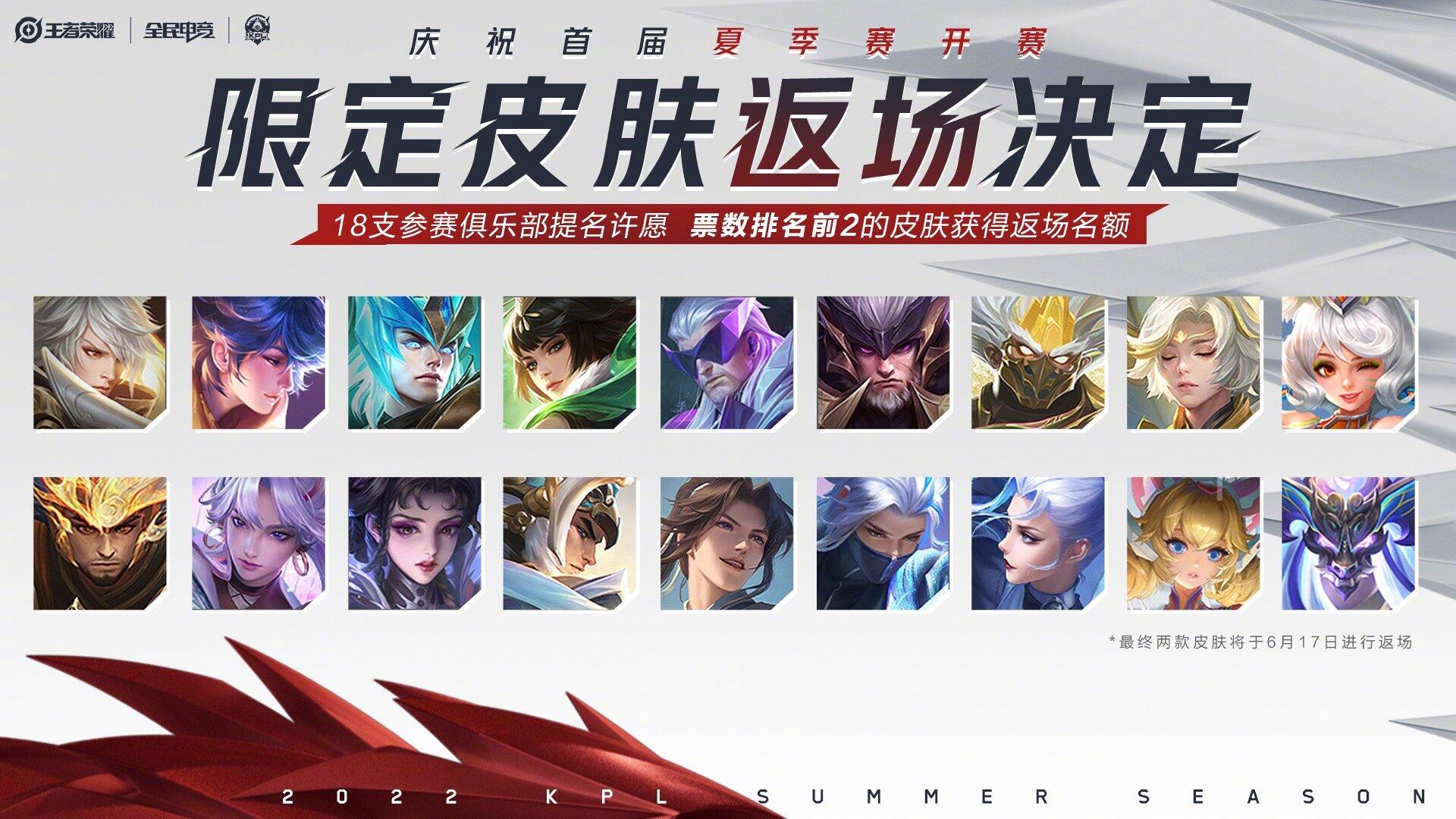 王者荣耀铠青龙志皮肤返场时间2022