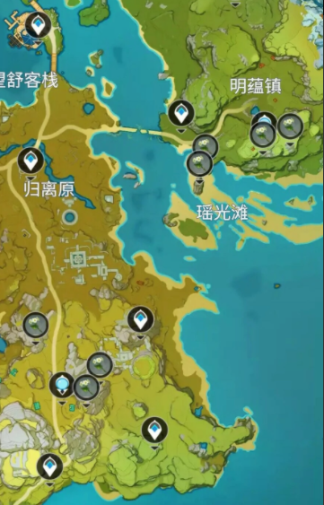 原神2.7清心采集路线