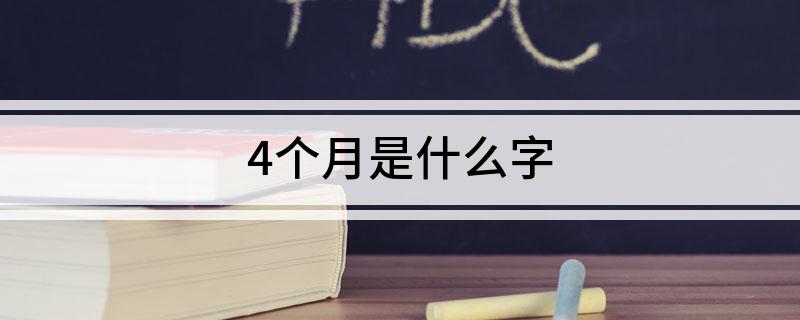 4个月是什么字